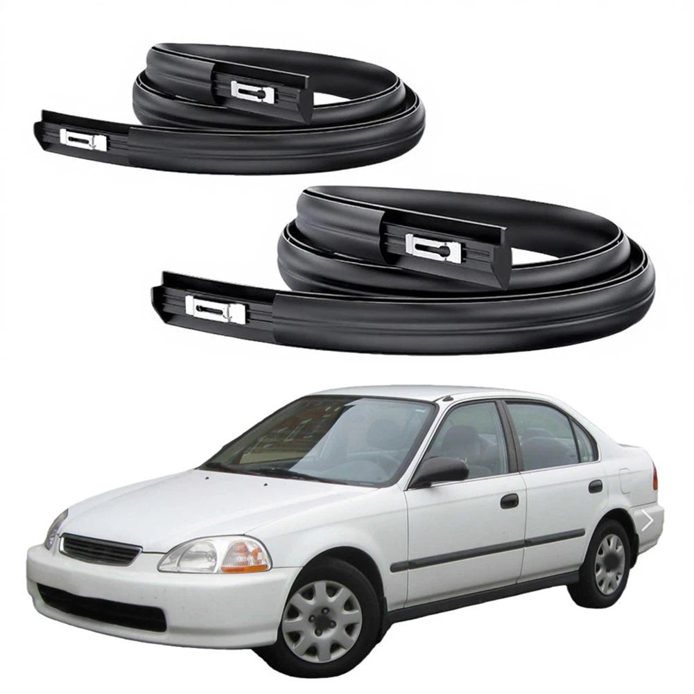 For Honda Civic 96-00 4 Door Roof Molding Replacement Set Rubber Black