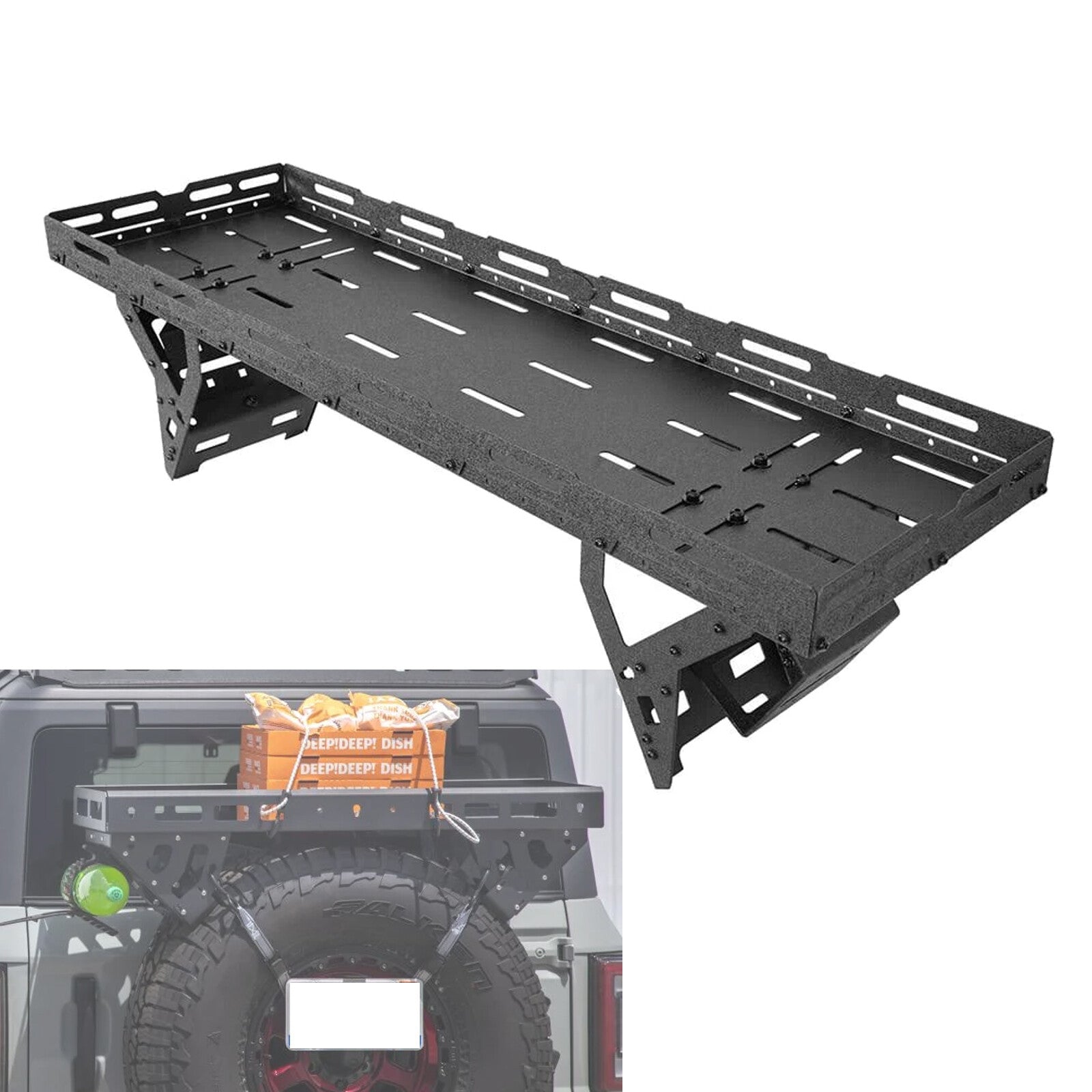 Spare Tire Utility Storage Basket Jeep Wrangler