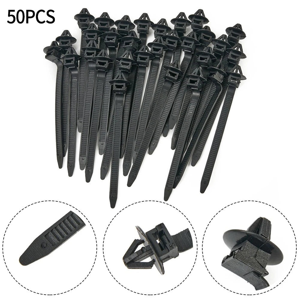 Clips Fastener Car Hose Fastening Zip Strap Set Accessories Cable