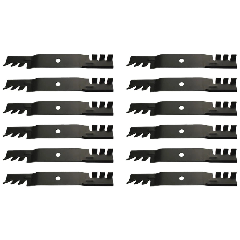 (12) Toothed Mower Blades Fits John Deere Ztrak Z525e Z535m Z540m