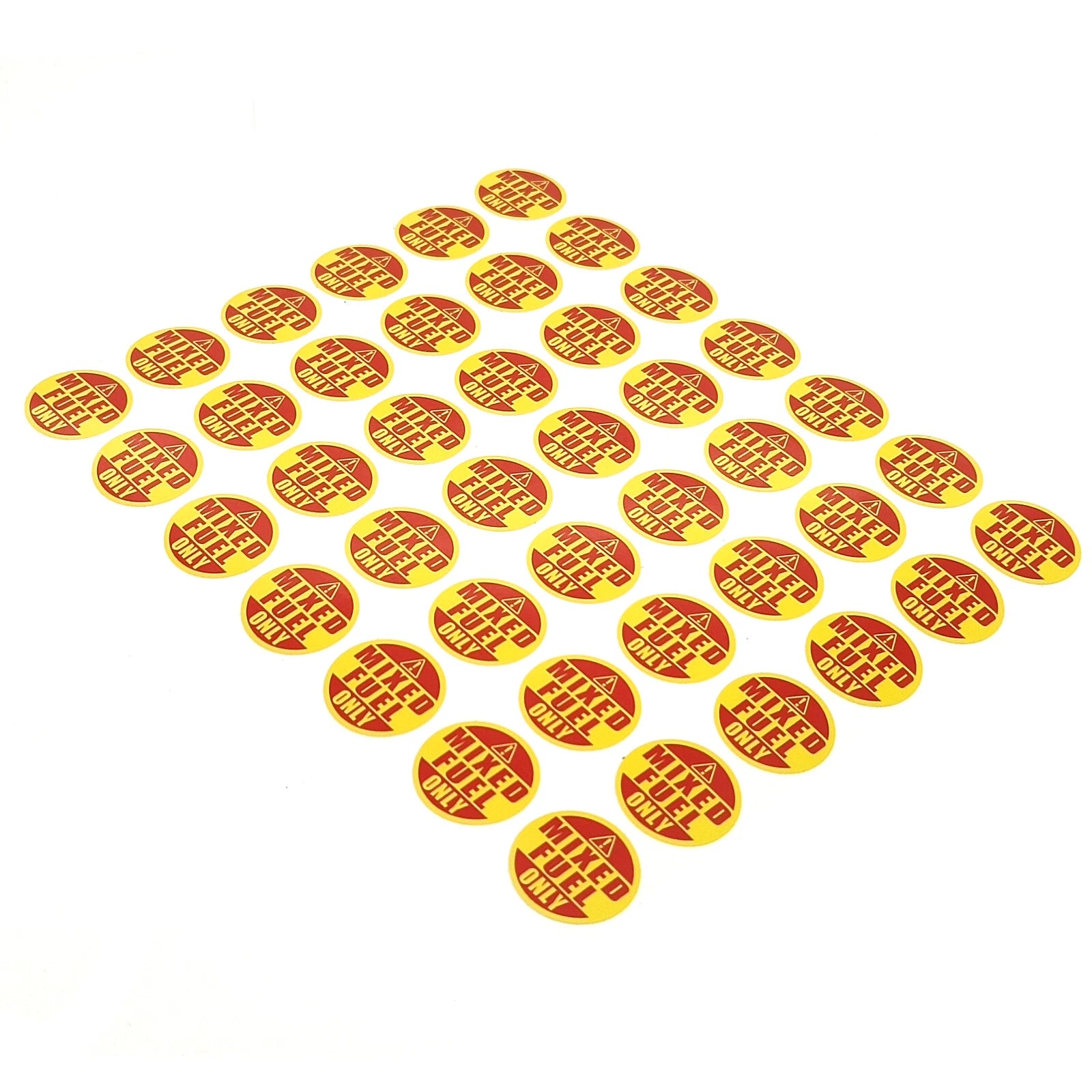 Mixed Fuel Only Round Stickers Decals for Gas Oil Mix 1 inch