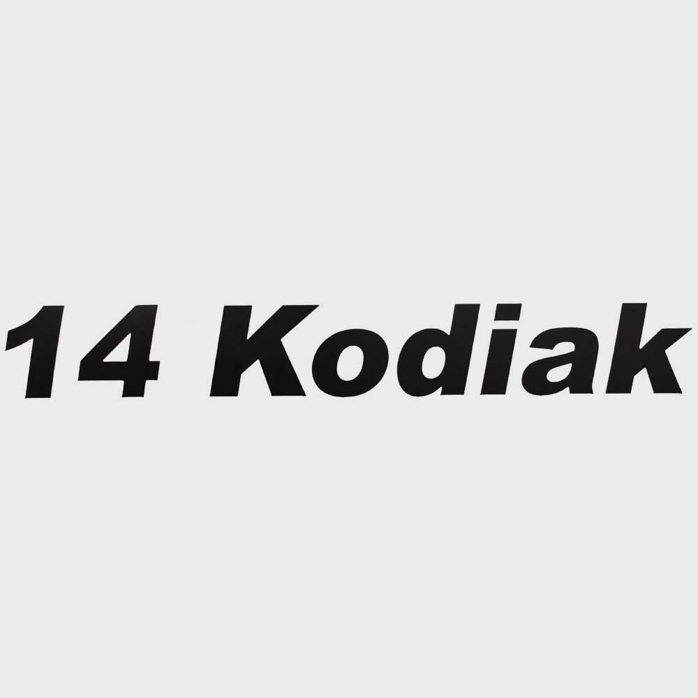 Lund Boat Brand Decal 14 Kodiak Flat Black 10 3/4 x 1 1/2 Inch by Lund