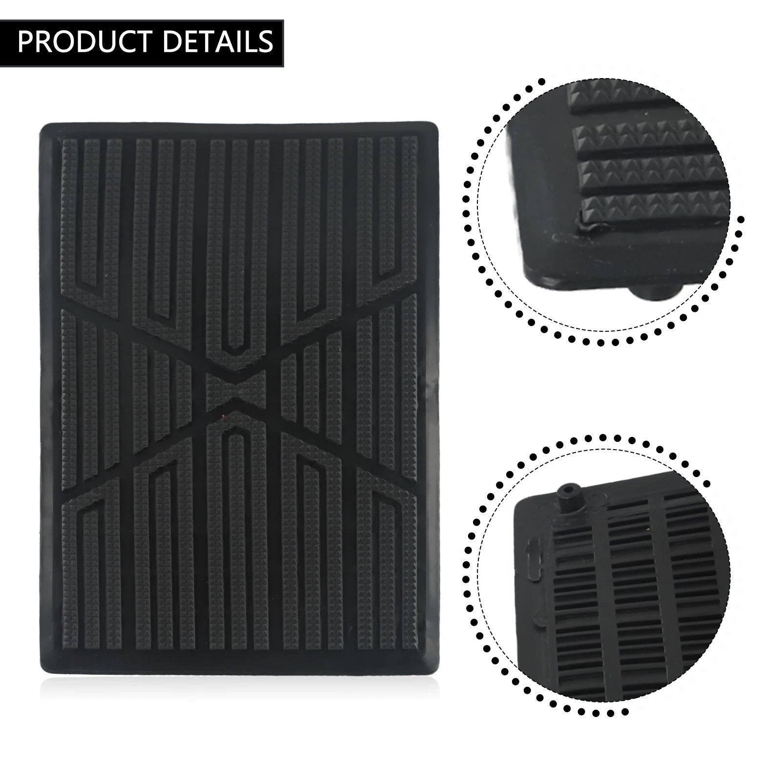Black Car Carpet Plate Floor Pad Heel Foot Mat | Hook & Hull Co