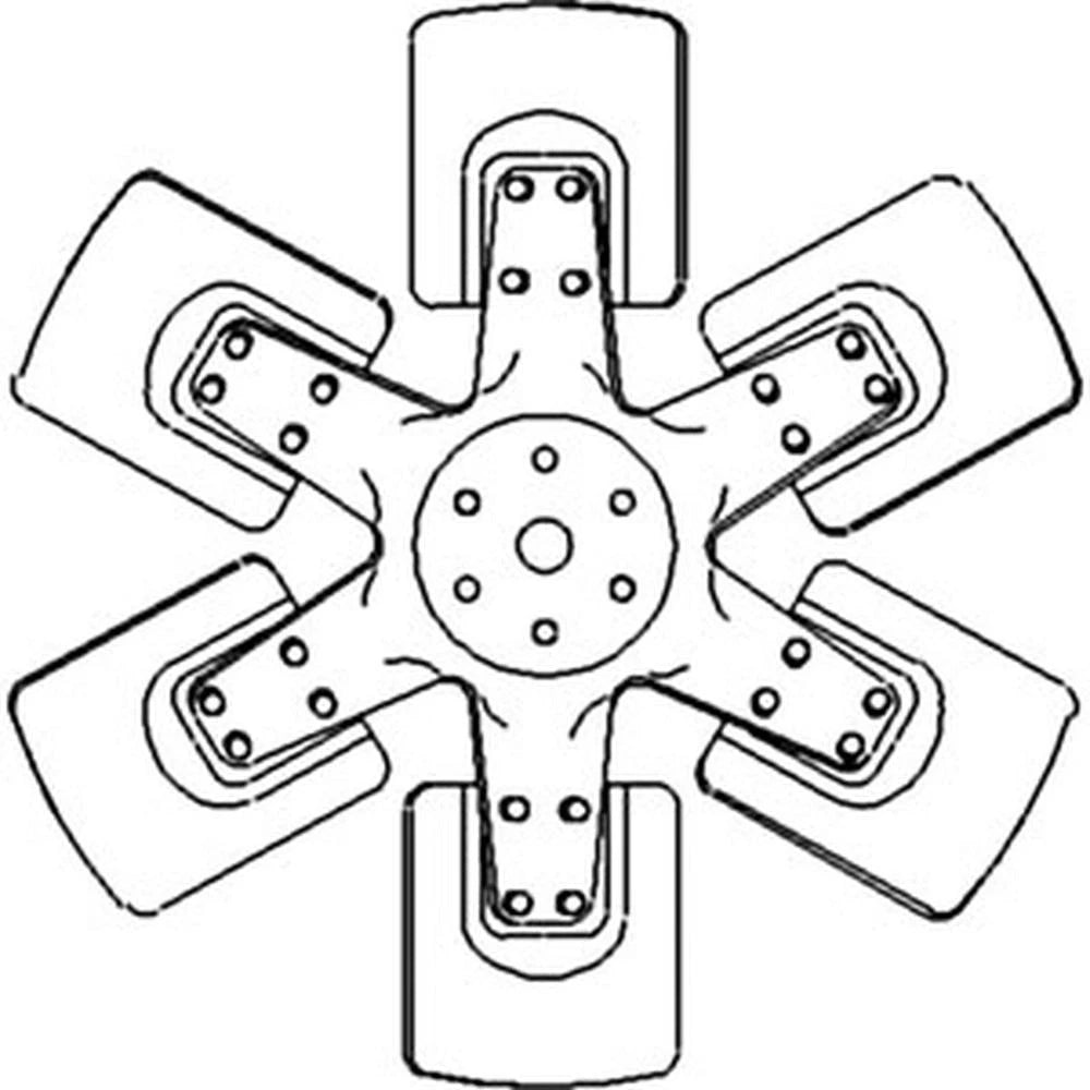 6 Blade Fan Fits 1066 1086 1466 1468 1486 1566 4166 886 986 69759c2
