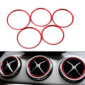 Fashion Air Vent Rings Outlet Cover Trim For B Class Red 5pcs.set