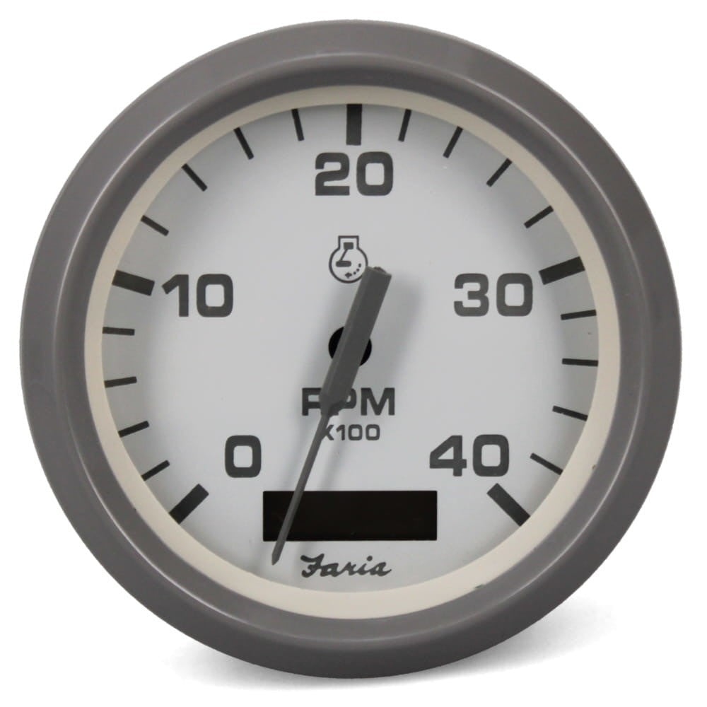 Faria Boat Tachometer Gauge Nantucket Diesel Gray by Faria