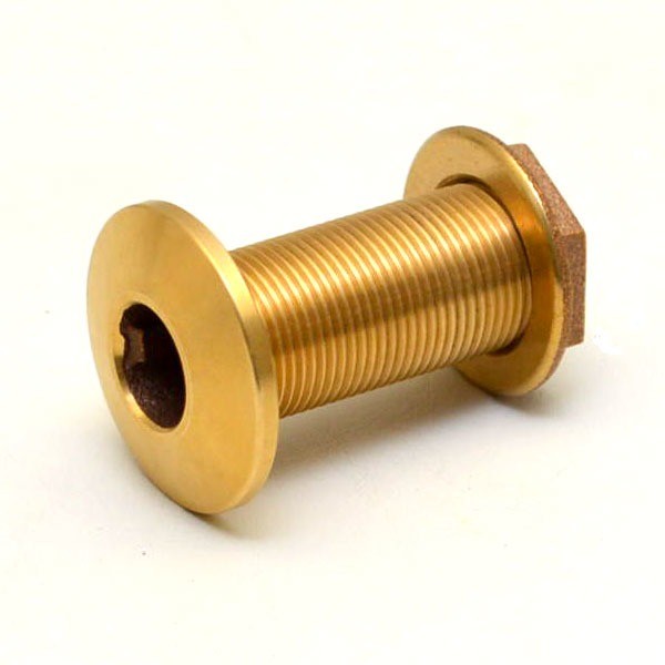 Doral Boat Thru Hull Connector | 1 1/4 Inch Fitting Brass (Single)Open