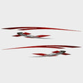 Larson Boat Graphic Decals 05732079 Senza Red Stickers Set of 4 by Larson