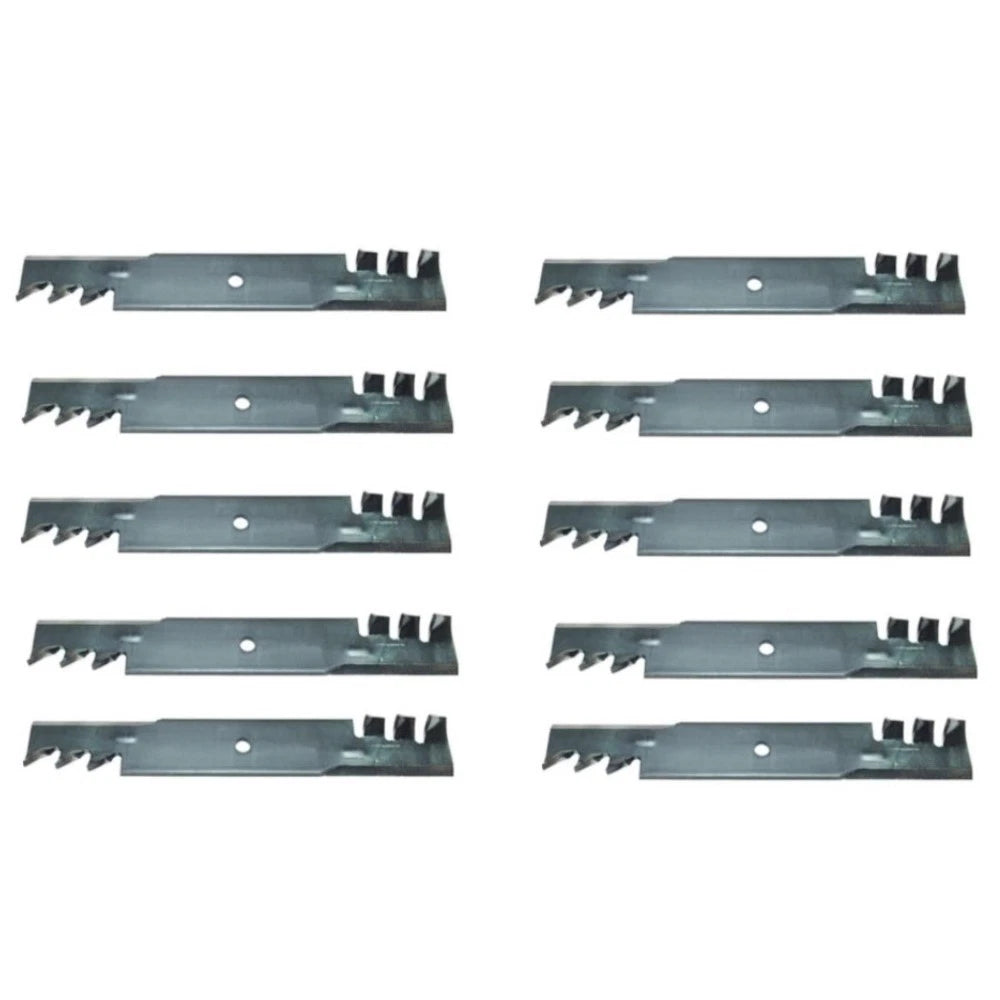 Qty 10: Heavy Duty Toothed Mulching Blade Fits Hustler Replaces 601014