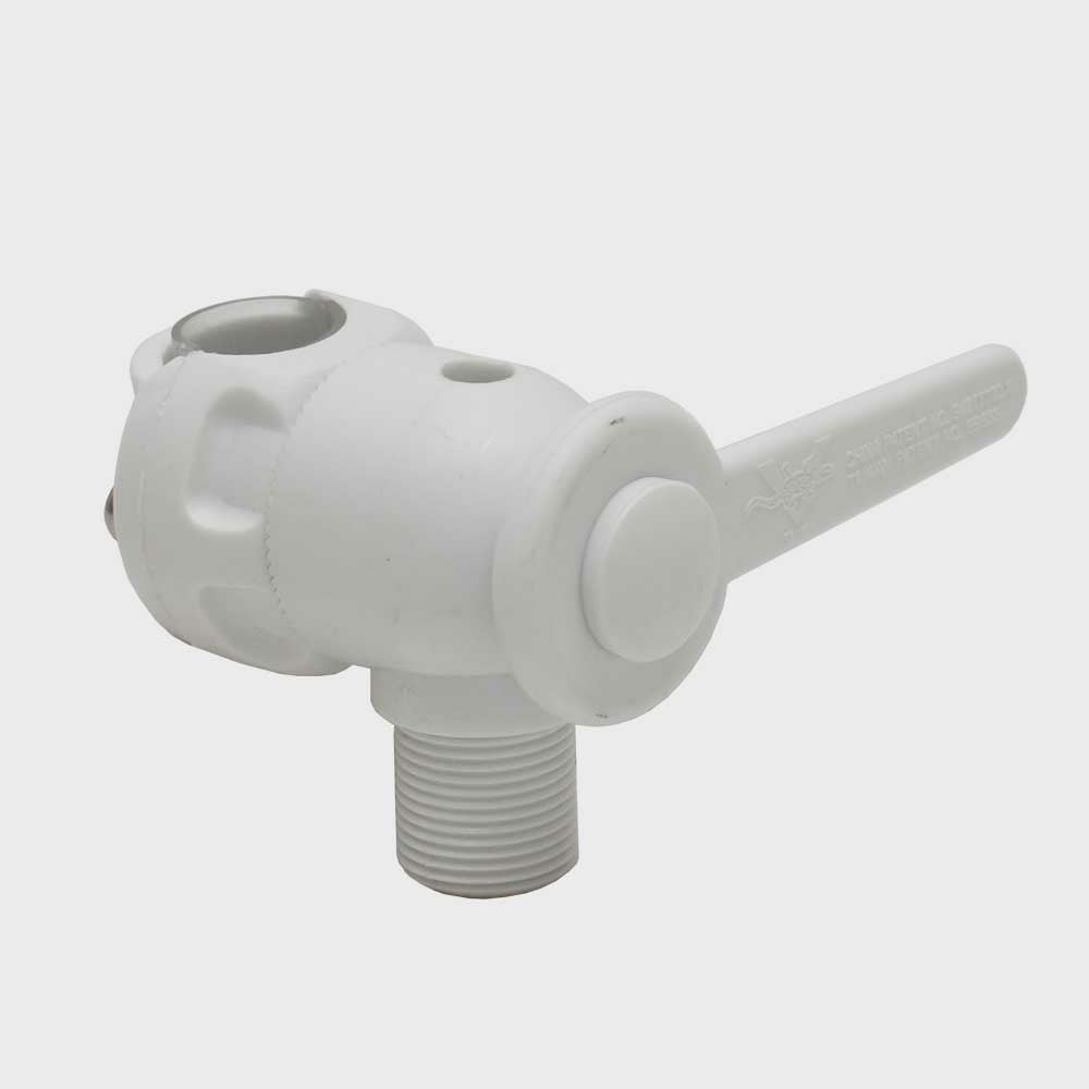 Boat Rail Antenna Mount 3/4 ID Clamp On White Plastic