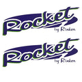 Decals Rocket Jet Purple Green (Pair) by Rinker