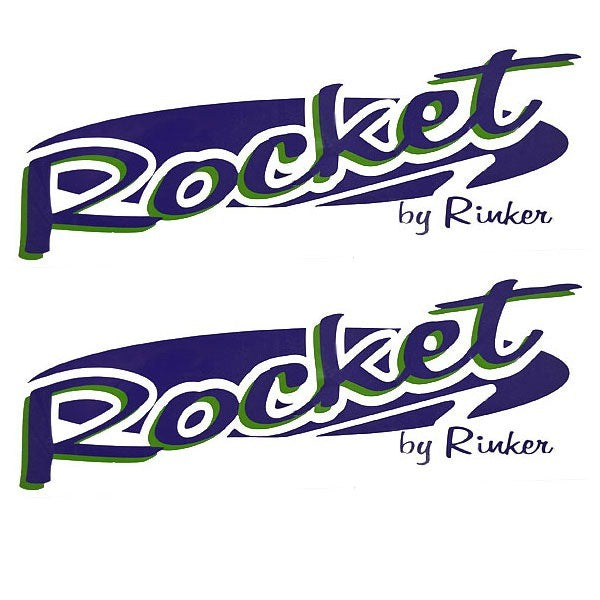 Decals Rocket Jet Purple Green (Pair) by Rinker