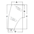 82036001 Lh Door Glass Fits Case Ih Tractor Jx70u Jx80u Jx90u Jx100u