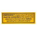 Ranger Boat Warning Decal Emergency Engine Shut-Off Sticker by Ranger