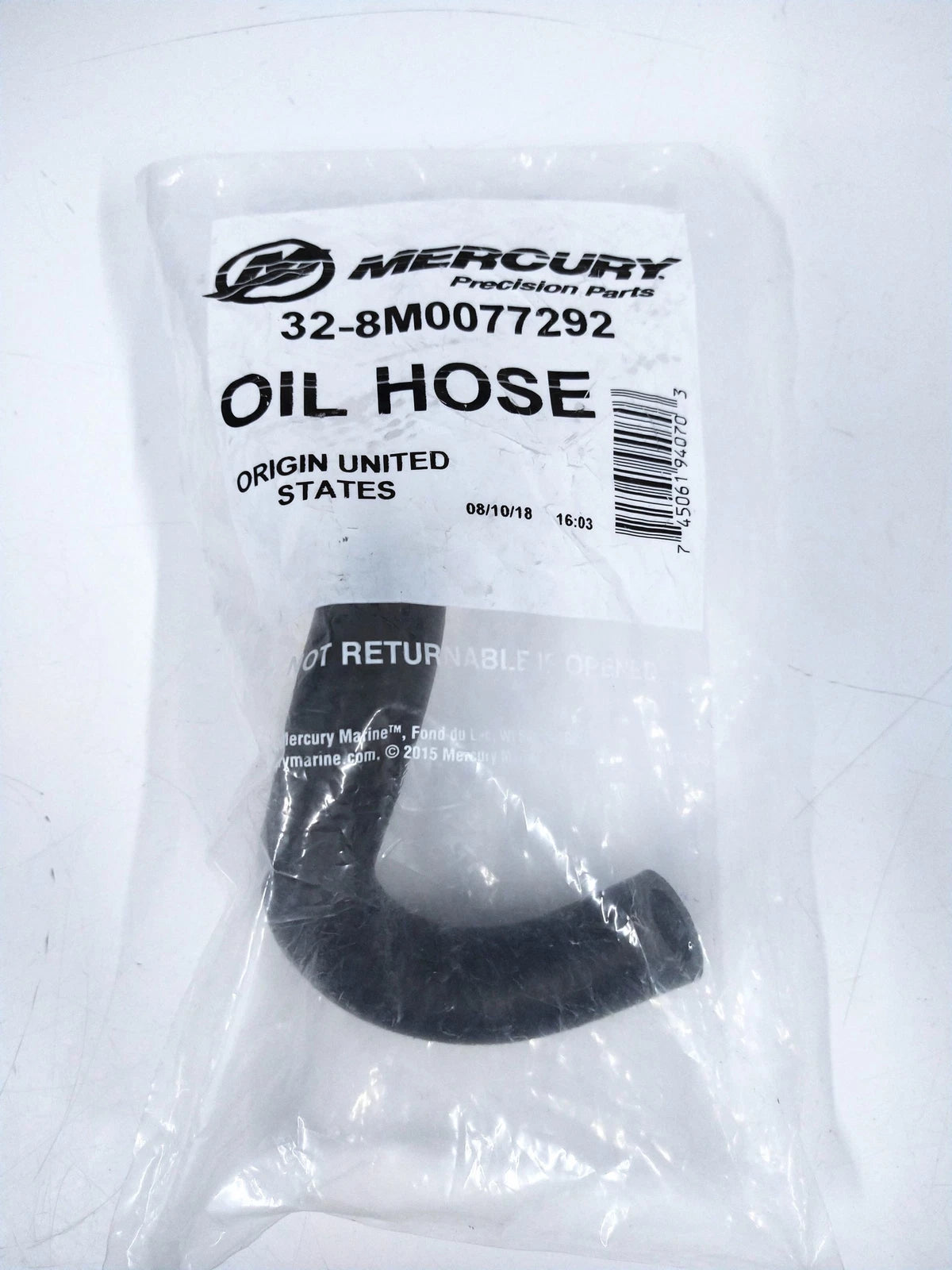 '-New- Mercury Marine 32-8m0077292 , Oil Hose , Oem