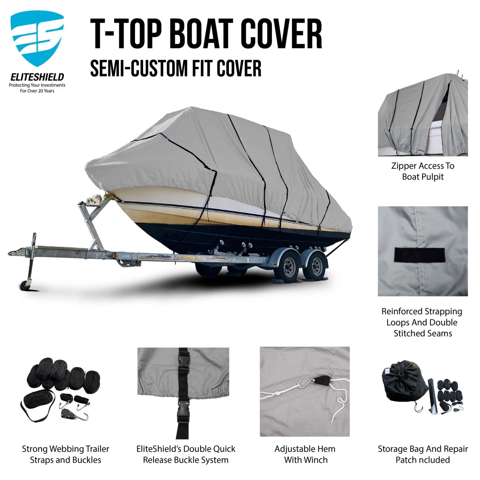 Atlantic 245 Cc Center Console Fishing T-top Hard-top Bay Storage