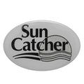 SunCatcher Boat Raised Decal Gray Black Logo Sticker by SunCatcher