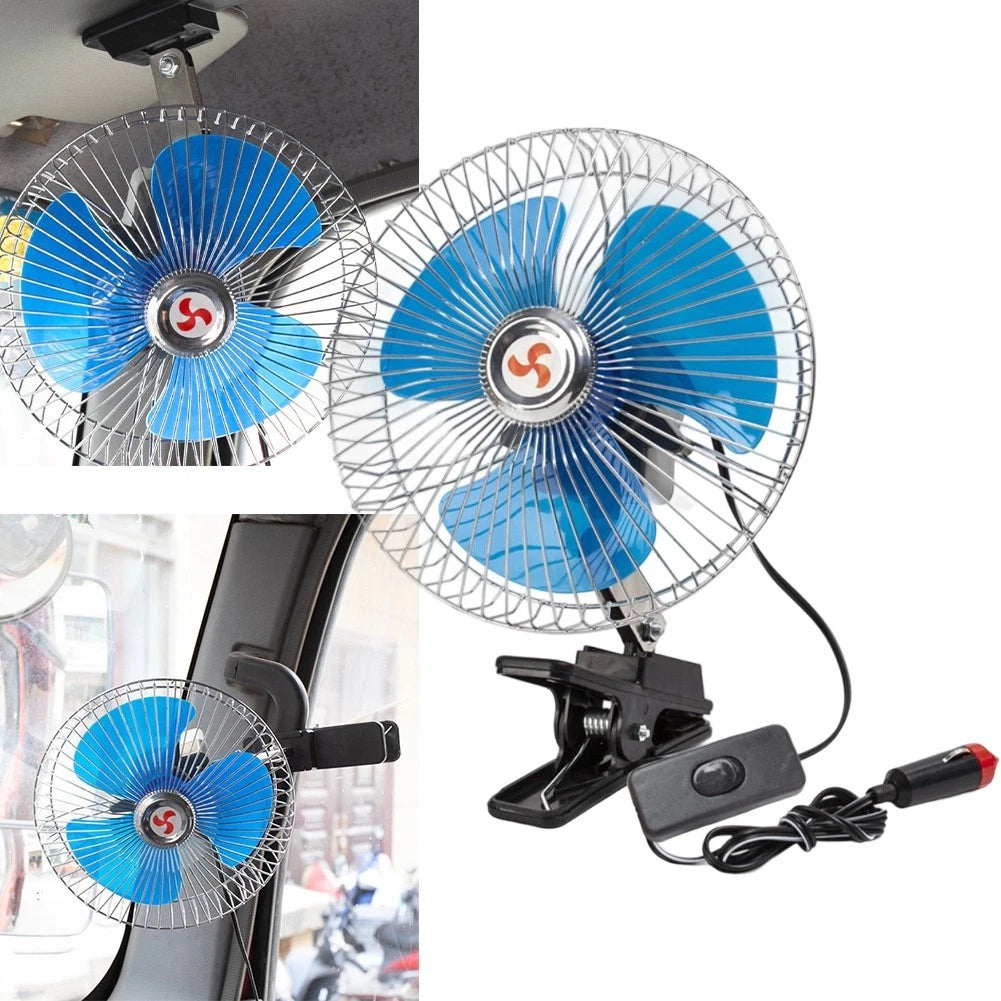 Metal Clip Fan For Lorry 12V 24V Car Fan Rotating Head With