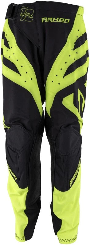 Answer 25 Arkon Nitrus Pants Black/hyper Acid Youth Size - 16