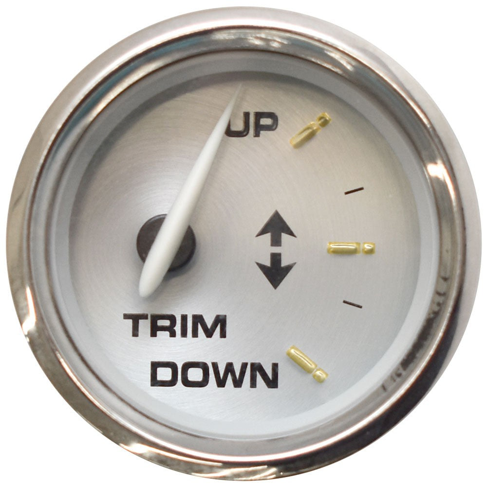 Faria Beede Boat Trim Gauge GP7681A Kronos Silver Mercury by Faria Beede
