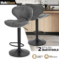 Set of 2 Gray Counter Height Swivel Stools
