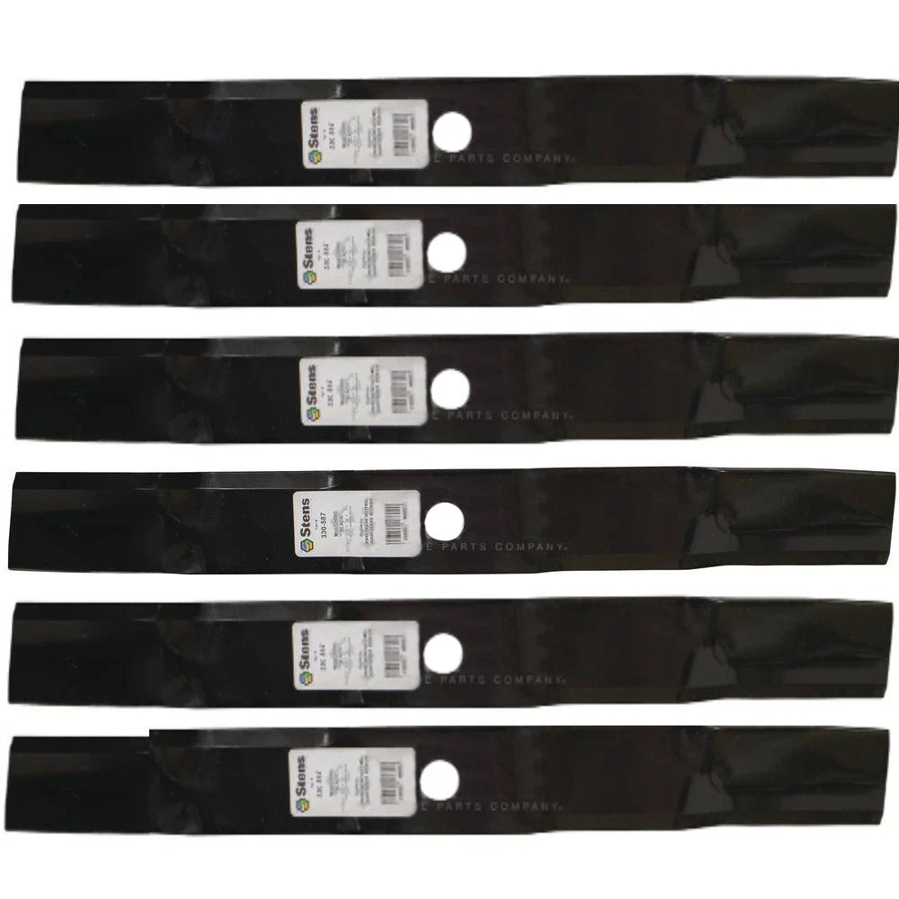 6 Mulching Mower Blades Fits John Deere M168223, Tcu15881, M128485,
