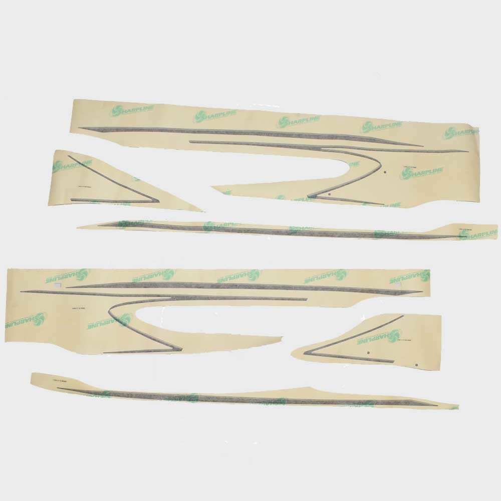 Larson LSR Boat Graphic Hull Decals 8622-1314-00 Black Set of 6 by Larson