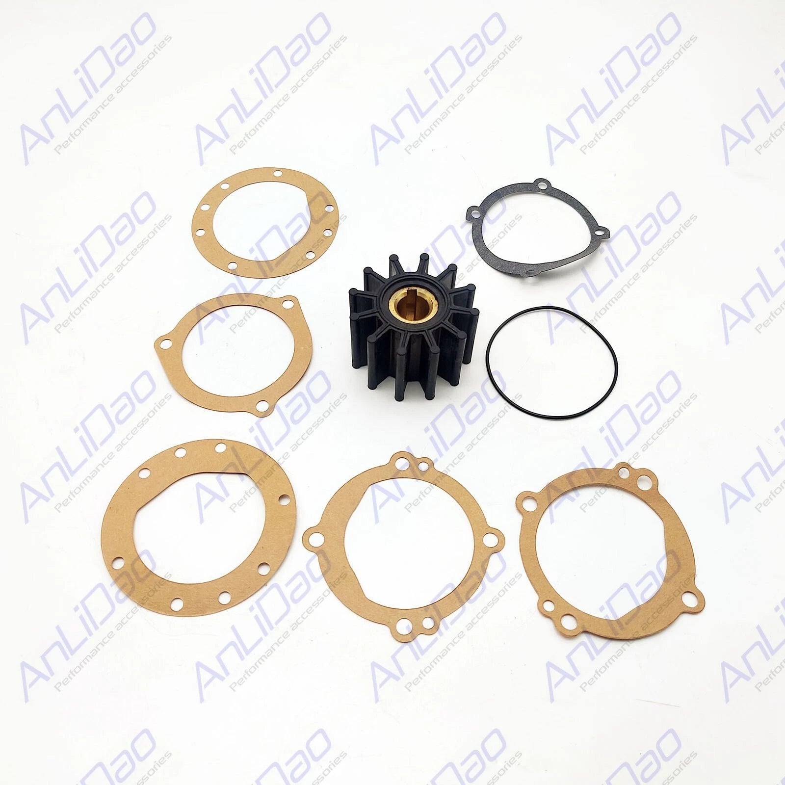 Fit Volvo Sherwood Jabsco New Water Pump Impeller Gasket Kit 10615k