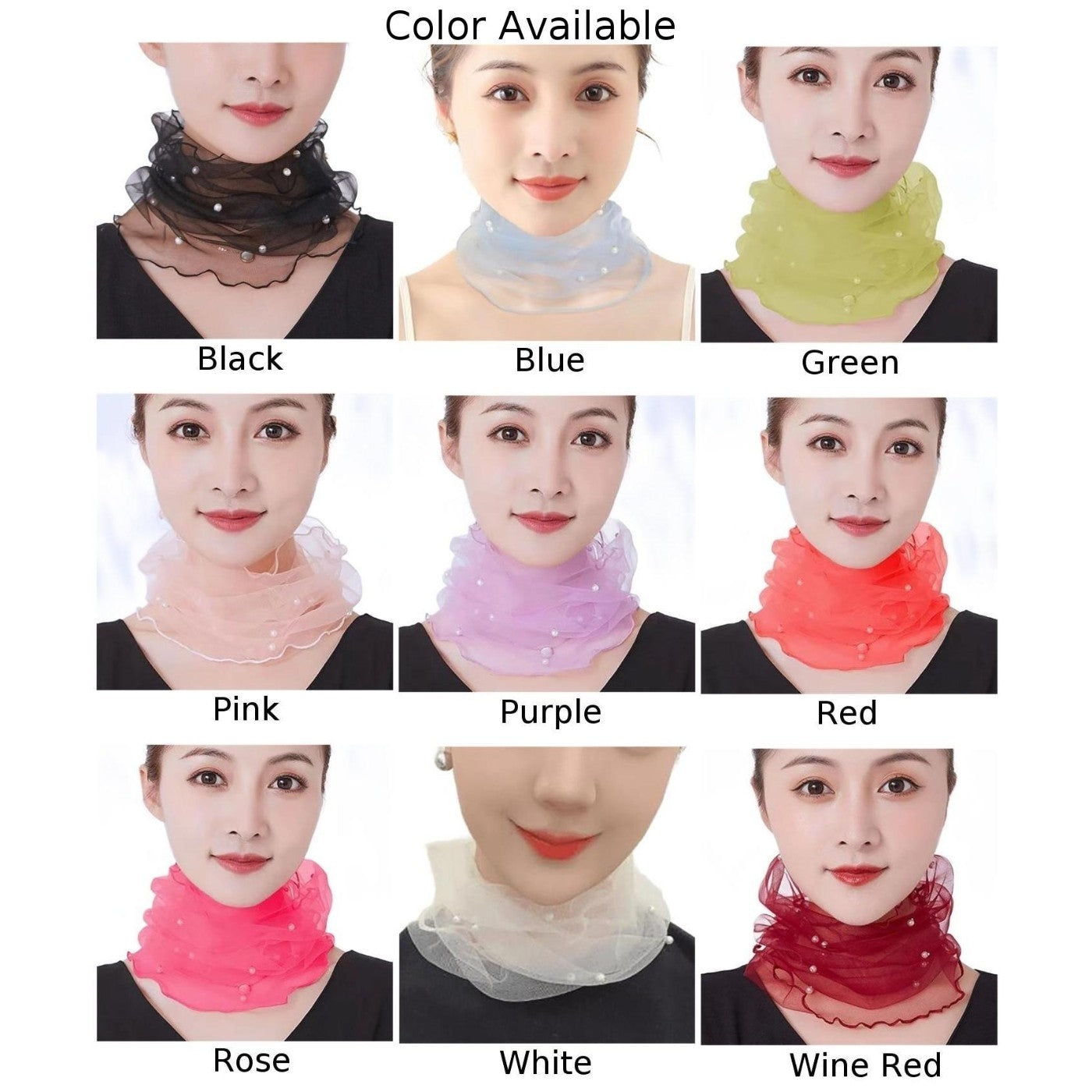 Chiffon Neck Gaiter for UV Protection