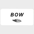Side Mount Bow Decal Chaparral White Black by Chaparral