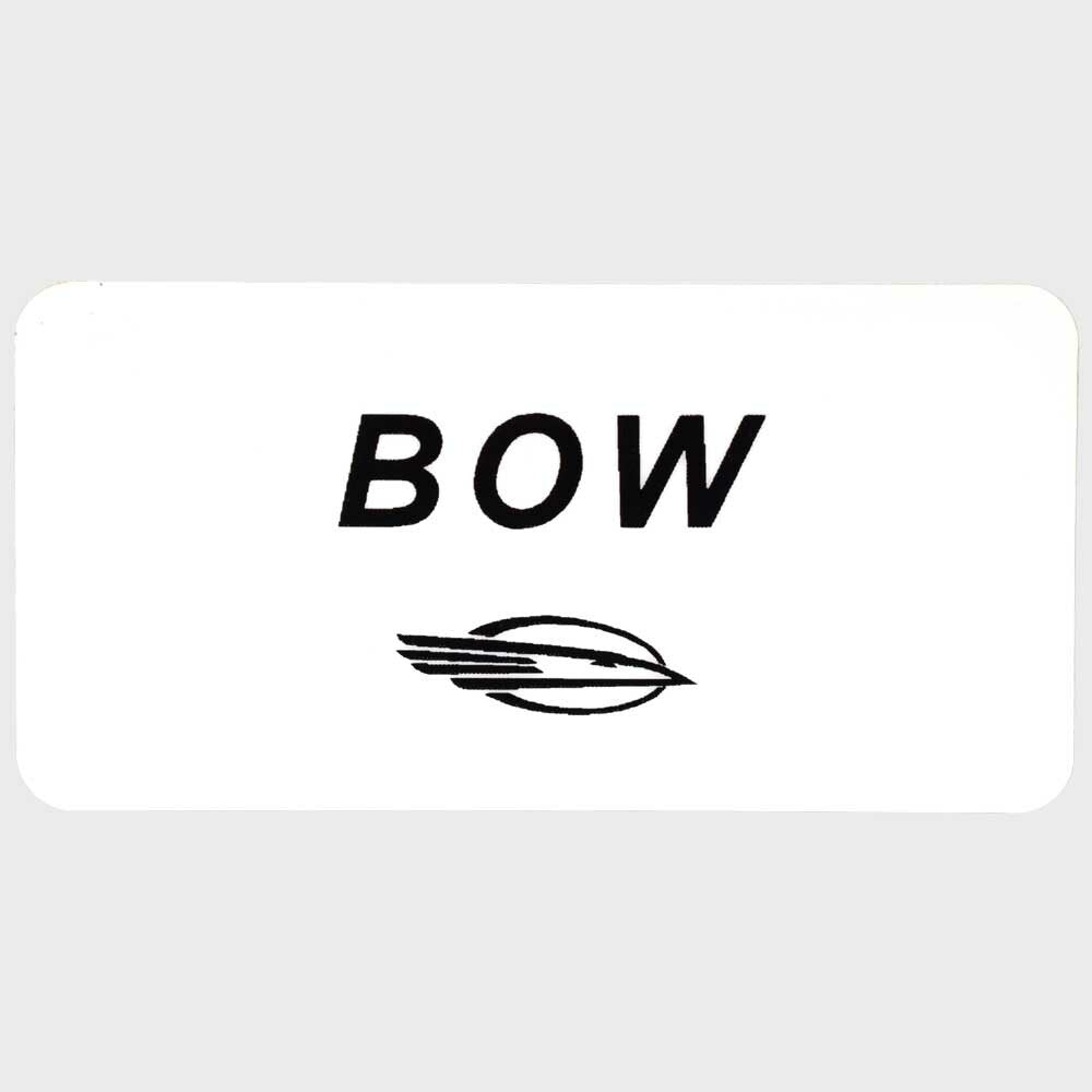 Side Mount Bow Decal Chaparral White Black by Chaparral
