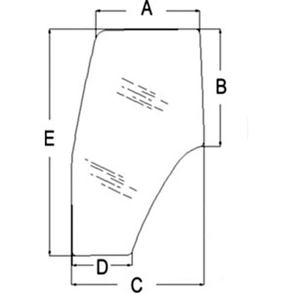 Cab Glass - Door Right Hand Fits Case Ih 82036000