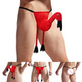 Mens String Thong with Crane Print