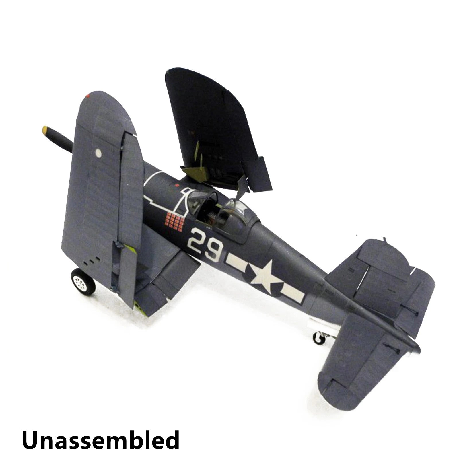 1:33 Usa F4u-1a Pirate Ship-borne Fighter Model 3d Paper Unassembled