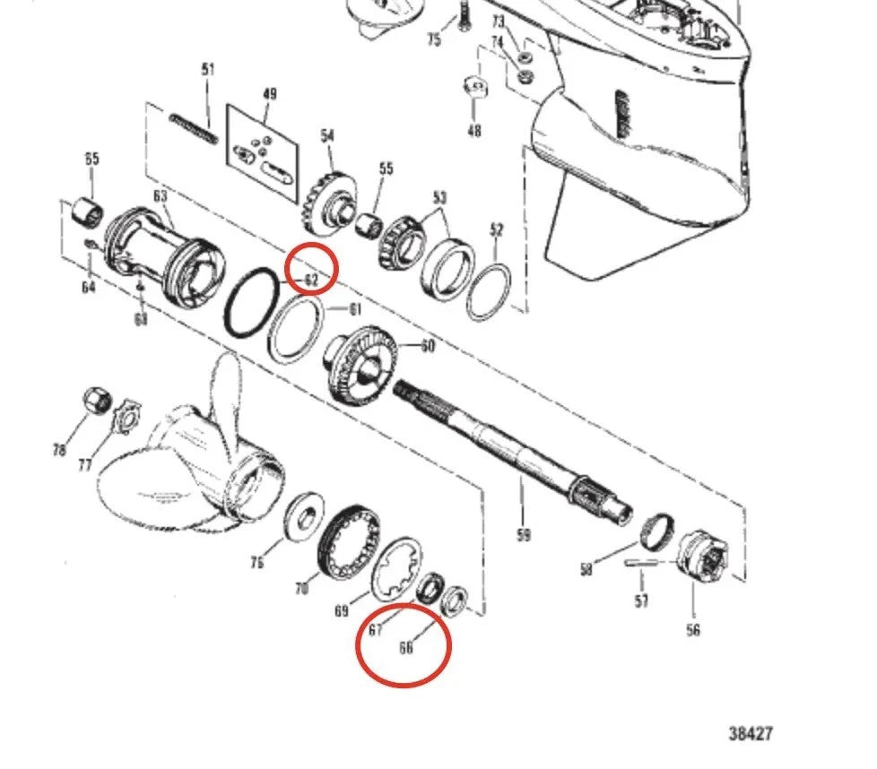 Lower Unit Seal Kit for Mercury Marine 30-125 HP 2/4-Stroke Models