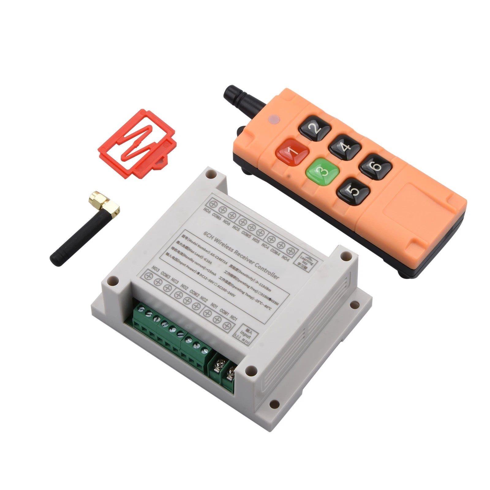 6 Channel 10a Relay Receiver Wireless Remote Control Rf Switch