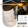Patio Macrame Hammock Chair Hanging Rope Swing Garden C