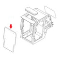 0880865301 Front Windowpane Cab Glass Fits Takeuchi Skid Steer Tl240