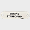Boat Label Tag Engine Starboard White Plastic by Marquis