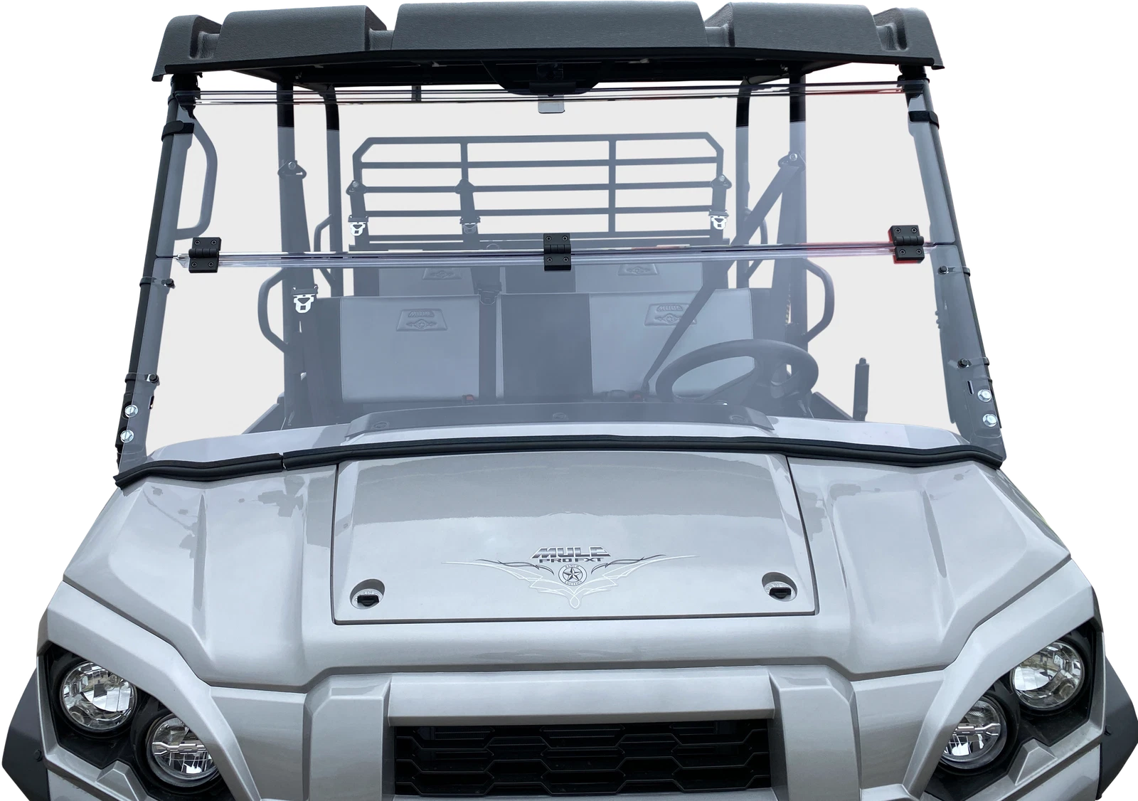 Open Trail Folding Windshield For Kawasaki Mule Pro-fxt & Pro-fx