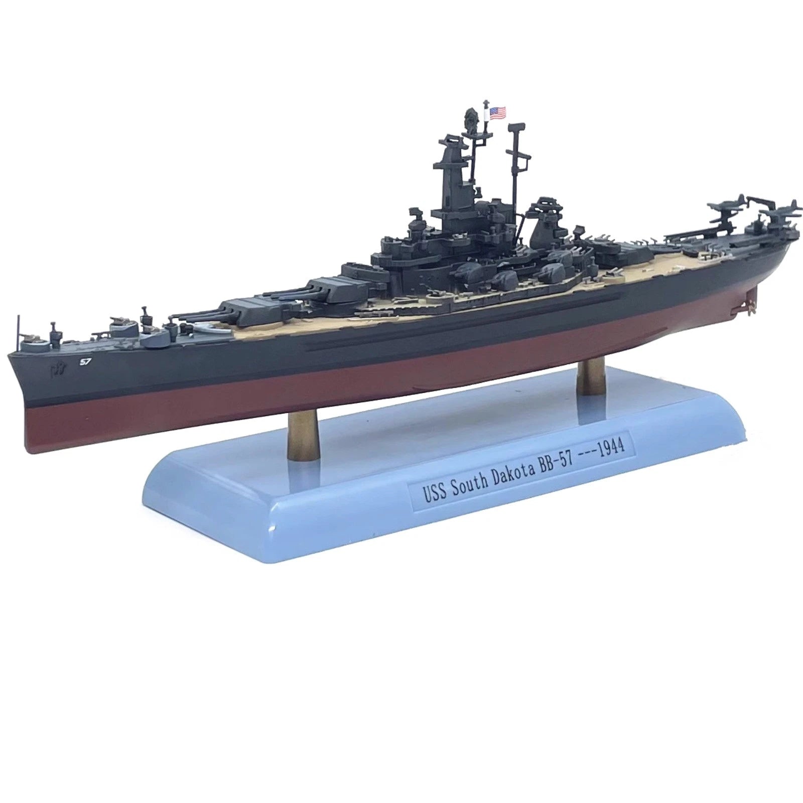 1/1000 20.5cm Wwii Uss South Dakota Bb-57 Battleship Model Souvenir