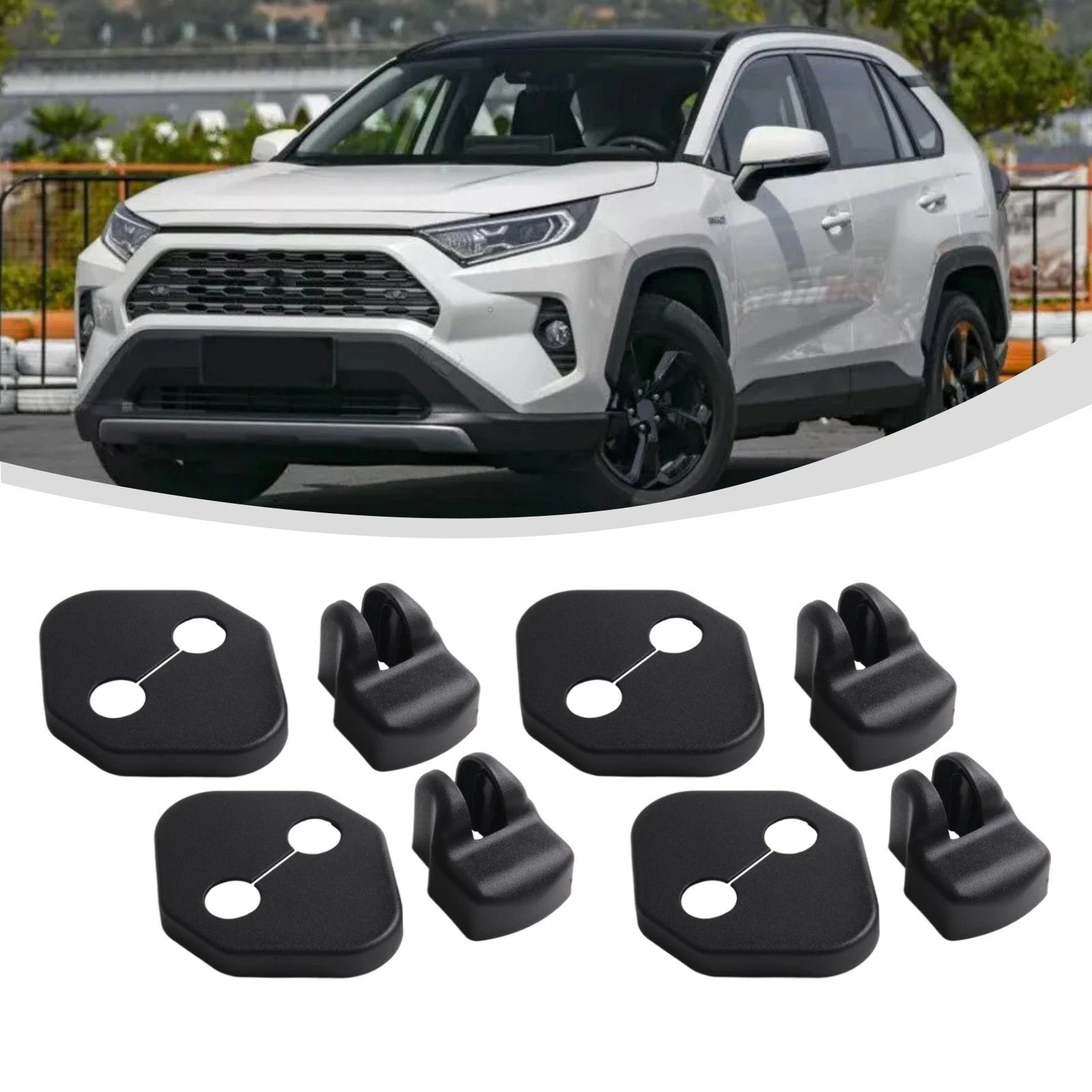 Seamless Integration Door Lock Cover Protectors For Toyota For Rav4