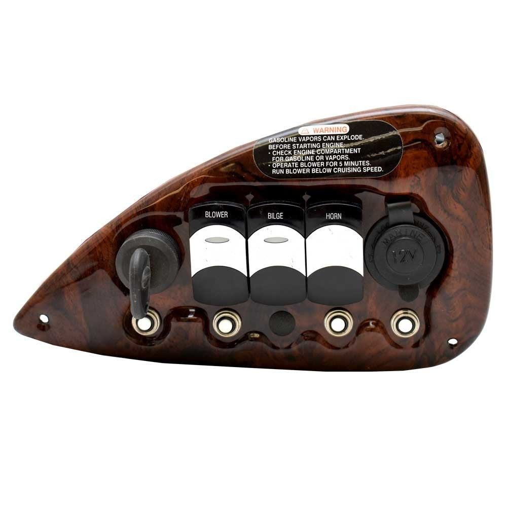 Crownline Boat Ignition Switch Panel 20989 | 265 SS Woodgrain by Crownline