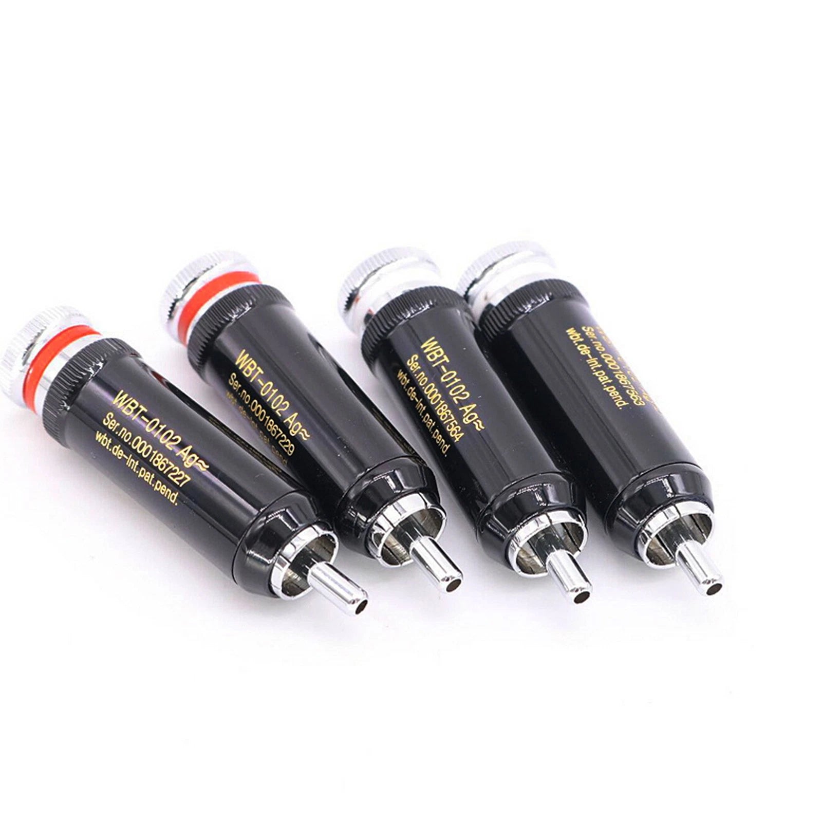 Rhodium Plated Wbt-0102 Rca Plug Connector Audio Interconnect Cable