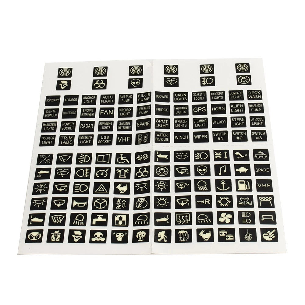 Switch Sticker Labels Decal Label Car Marine 132pcs Accessory Parts