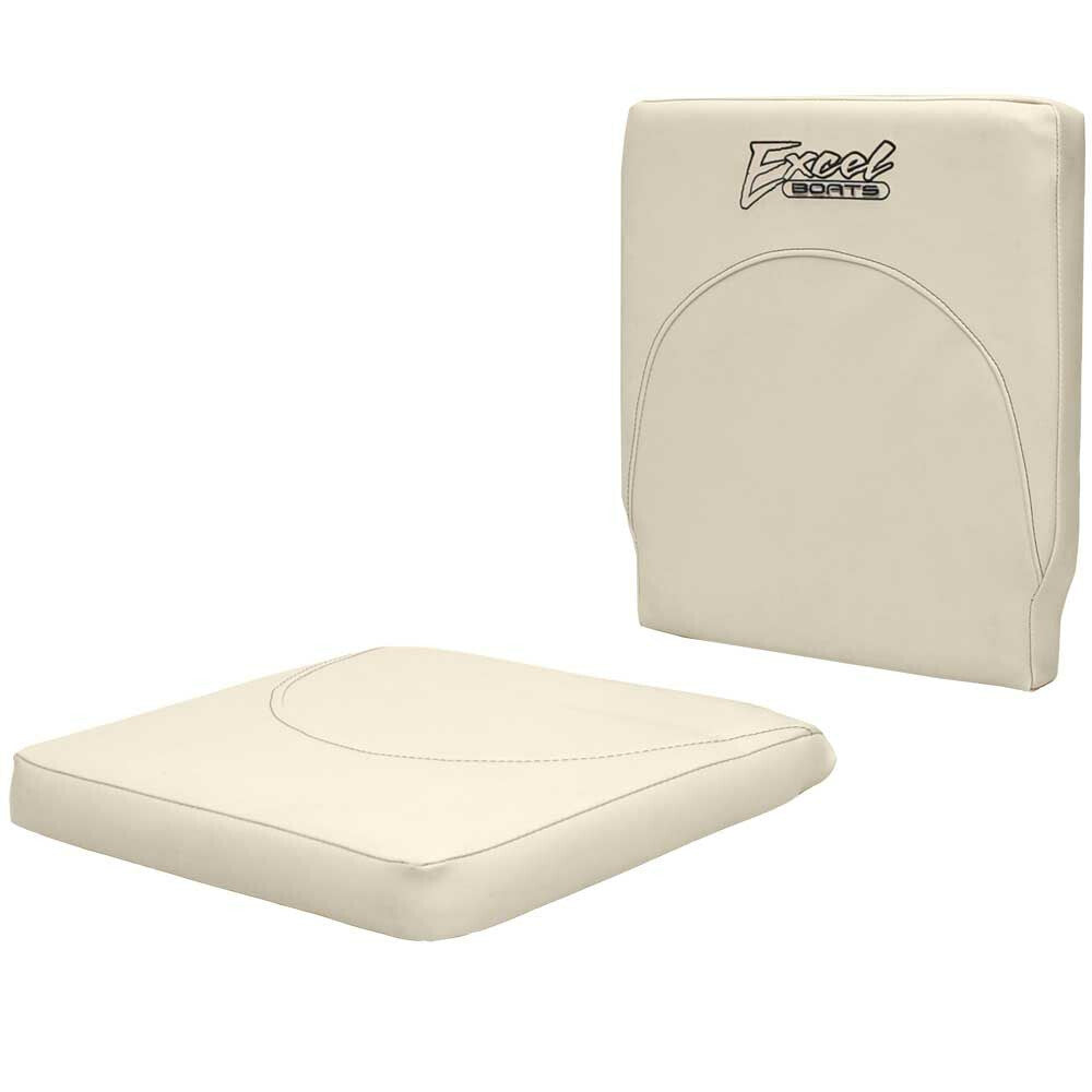 Excel Boat Seat Cushion Set | Off White Vinyl (2 Piece Set)Opens in a 