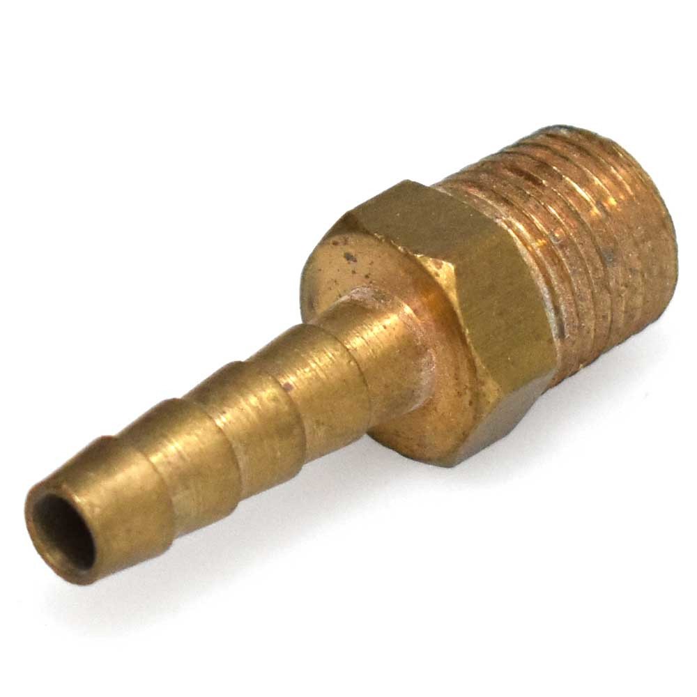 Barbed Fuel Hose Fitting Male 1/4 Inch NPT Brass