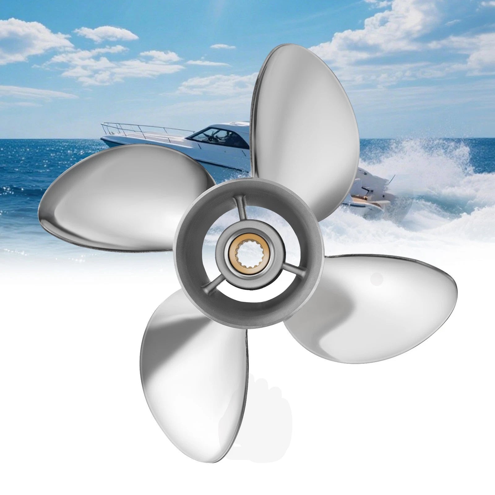 15 1/4x20 Stainless Boat Propeller For Suzuki 150-300hp 15tooth Rh