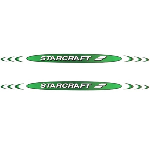 Starcraft Boat Graphic Decal White Green Black 42 Inch Pair by Starcraft