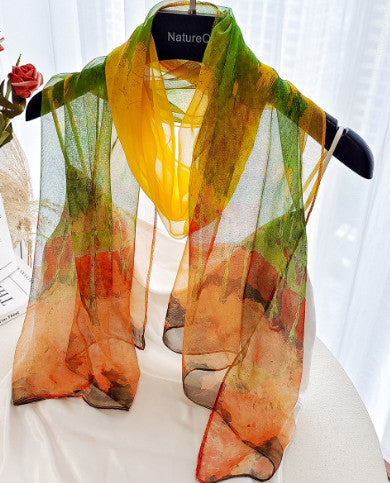 Floral Print Summer Scarf for Women